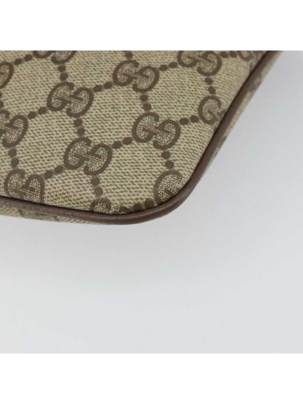 Authentic GUCCI GG Supreme Web Sherry Line Bag PVC Beige Gold 004 02 047 - Picture 6 of 16